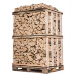 Lenha para queima premium 50 cm – Embalada em palete de 2 m³ / 2,5 estéreos