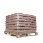 Pellet de madeira mista – Saco de 650 kg, certificados EN Plus A1