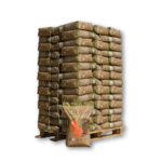 70 sacos de 15 kg de pellets Naturpellet sobre palete.