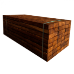 Pacote de 20 travessas tratadas marrons | Comprimento: 3 m, Peso: 700 kg